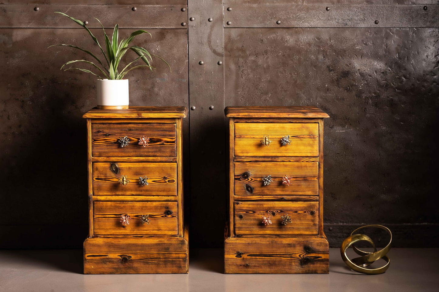 Beehive Bedside Tables